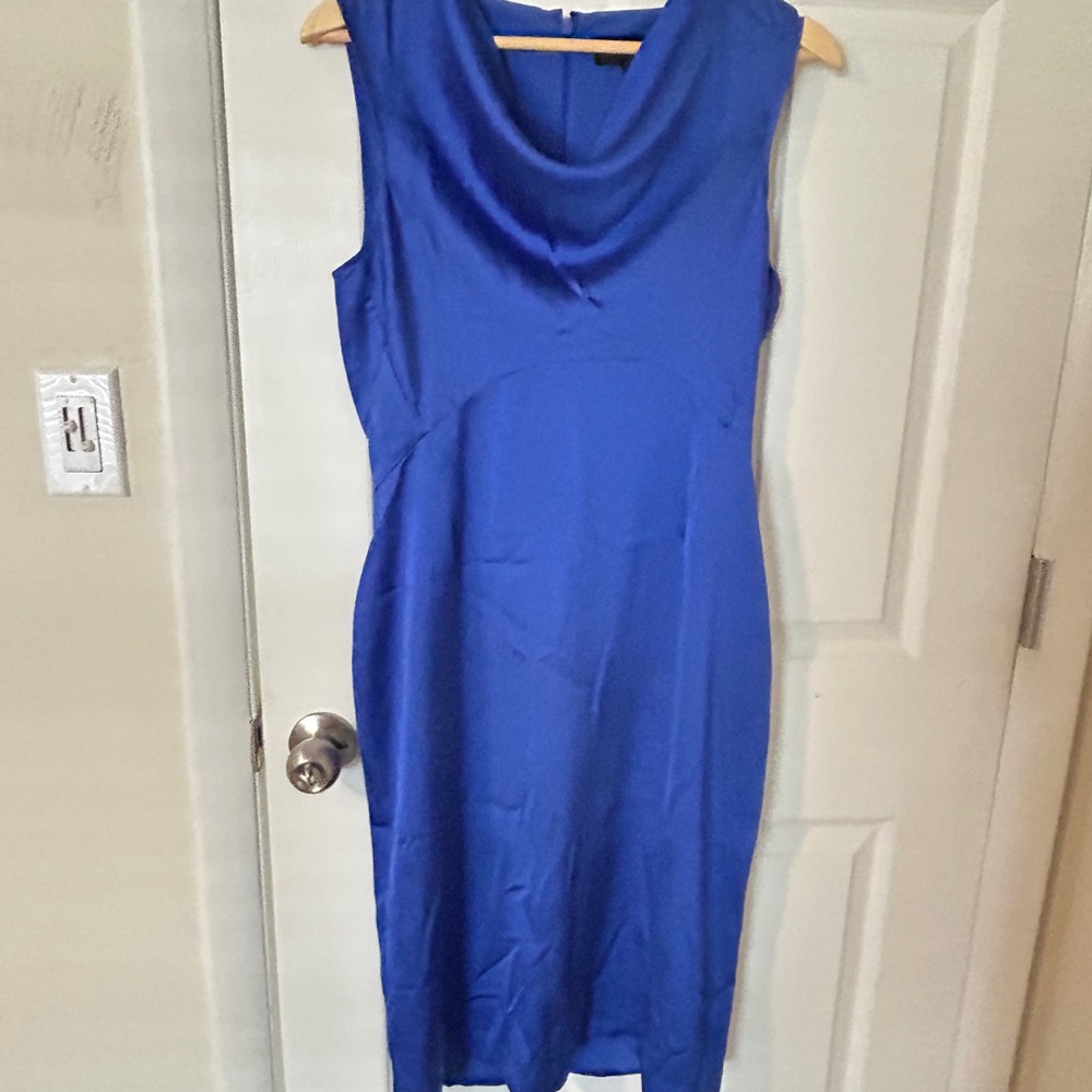 Banana Republic Hammered Satin Cowl Neck Dress